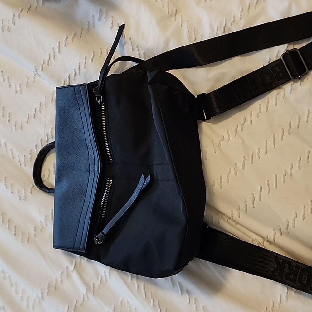 Black satchel back pack